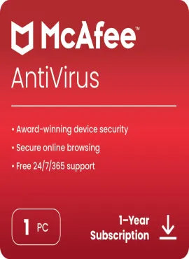 Mcafee AntiVirus  (1PC / 1Year), Global